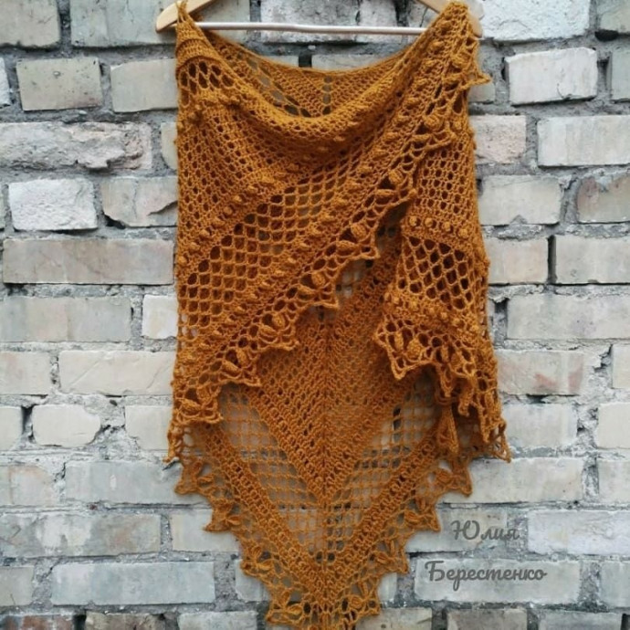 Горчичная шаль