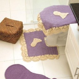 Вяжем интересный коврик для ванной