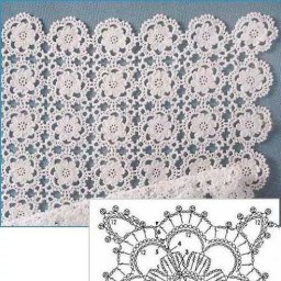 Ажурный мотив крючком