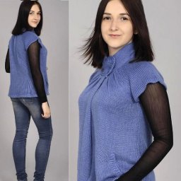 Эффектный жакетик спицами