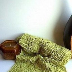 Идея для шарфика, связанного спицами