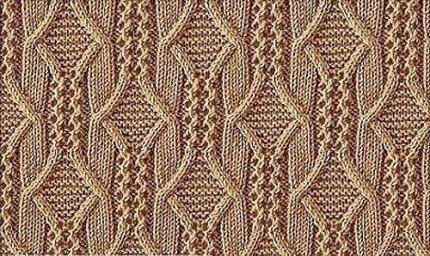 Японский, рельефный узор спицами