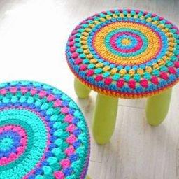 Простые сидушки, вяжем крючком