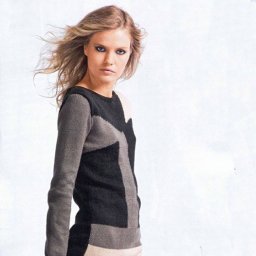 Пуловер с геометрическими фигурами, вяжем спицами