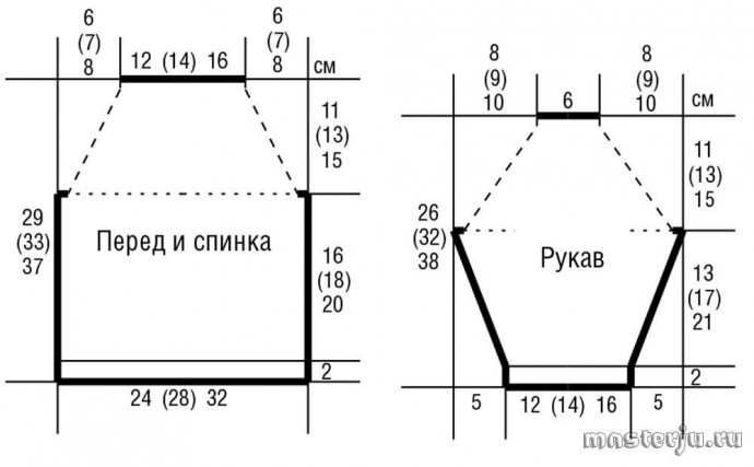 Пуловер с зайчиком, вяжем спицами