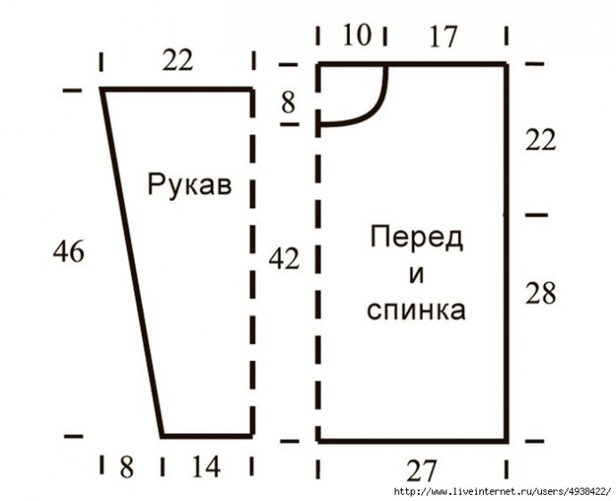 Пуловер с капюшоном, вяжем спицами Пуловер с капюшоном, вяжем спицами