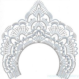 Схема для вязания короны Снежной королевы