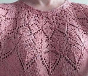 Ажурная кокетка спицами