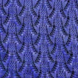 Ажурный узор для палантина, вязаного спицами