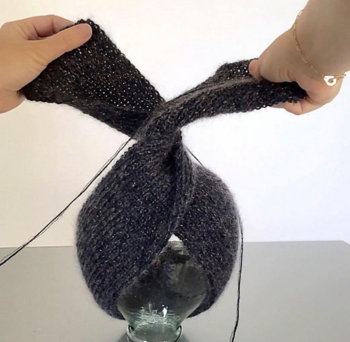 Красивая чалма спицами