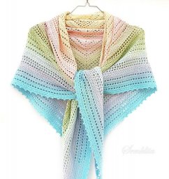 Простая схема для вязания шали, косынки!