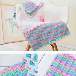 Детский плед крючком