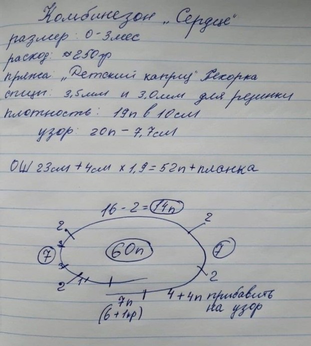 Комбинезон с капюшоном, вяжем спицами