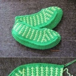 Милые тапочки спицами