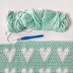 Нежный плед крючком