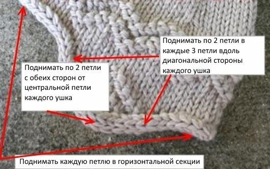 Скандинавская шапочка спицами