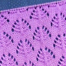 Узор "Листики", вяжем спицами