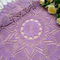 Нежная салфетка крючком