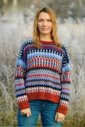 Джемпер "Винтаж", вяжем крючком