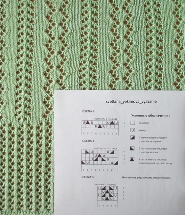 Ажурный жакет спицами