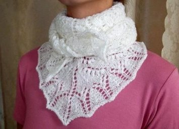 Ажурный бактус, вяжем спицами