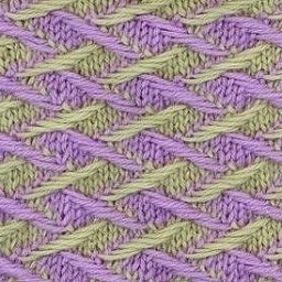 Двухцветный узор спицами