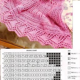 Подборка вязаной каймы, схемы в копилку мастерам