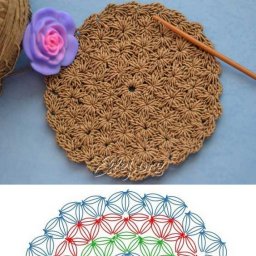 Простые круглые мотивы крючком
