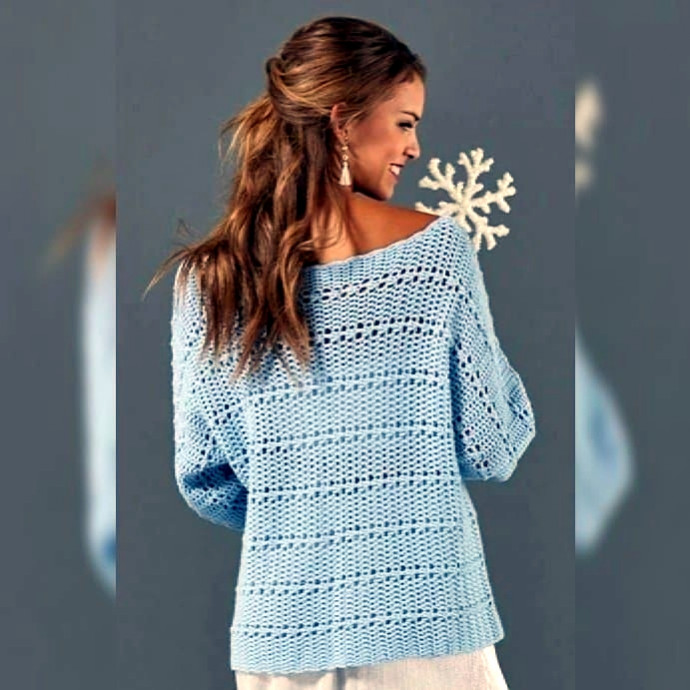 Красивый и нарядный пуловер от дизайнера Наташа Робардж