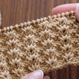 Милый узор спицами "Снежинка"