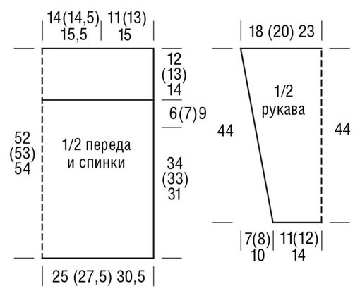 Ажурный джемпер с сетчатой кокеткой, вяжем спицами Ажурный джемпер с сетчатой кокеткой, вяжем спицами
