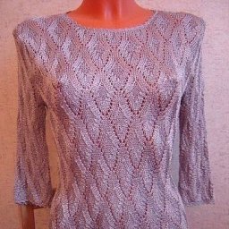 Интересный узор для пуловера, вяжем спицами