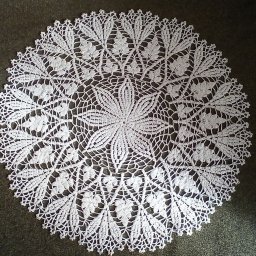 Салфетка из ниток снежинка