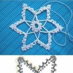 Вязаные снежинки