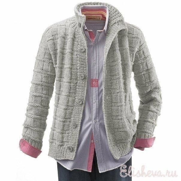 Вяжем жакет мужчине.