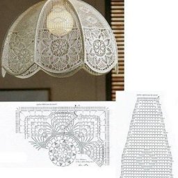 Ажурный абажур крючком