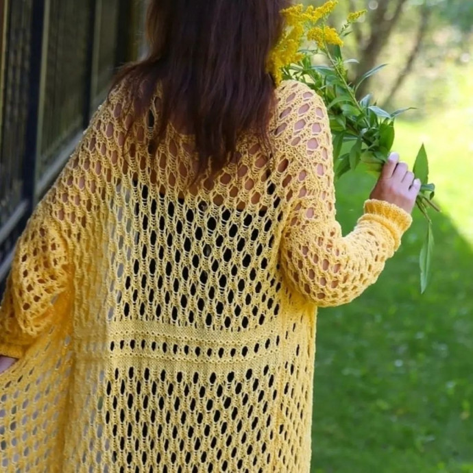 Вяжем ажурный летний кардиган Вяжем ажурный летний кардиган