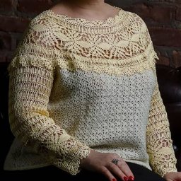 Изысканный джемпер, связанный крючком