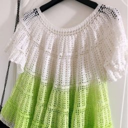 Летняя кофточка-разлетайка крючком