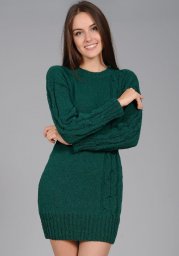 Короткое платье с узором коса