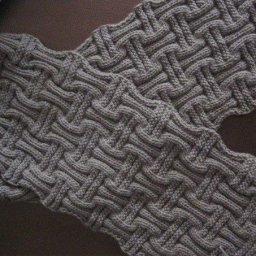 Двусторонний шарф спицами