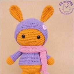 Разноцветные зайки крючком (описание)