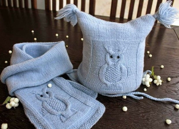Котошапочка спицами «Сова» Котошапочка спицами «Сова»