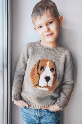 Идеи вязания детского свитера с собачкой