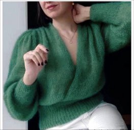 Воздушная кофточка из мохера.