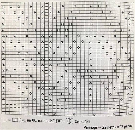Красивый узор для вязания свитера спицами