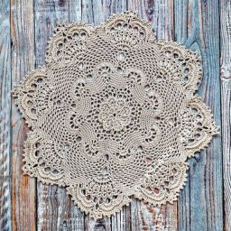 Очаровательная салфеточка крючком