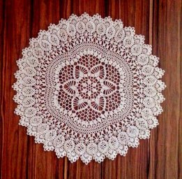 Салфетка крючком, вяжем украшение для дома