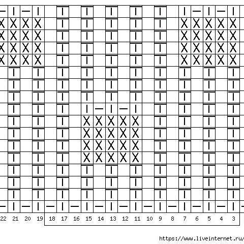 Такой узор подойдет для объемного свитера спицами