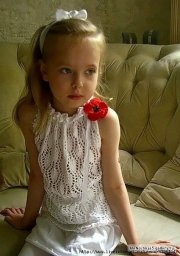 Белый ажурный топ